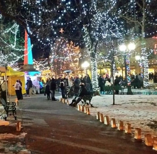 The Plaza Christmas Santa Fe New Mexico