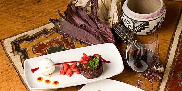 meal at Amaya restaurant Santa Fe New Mexico