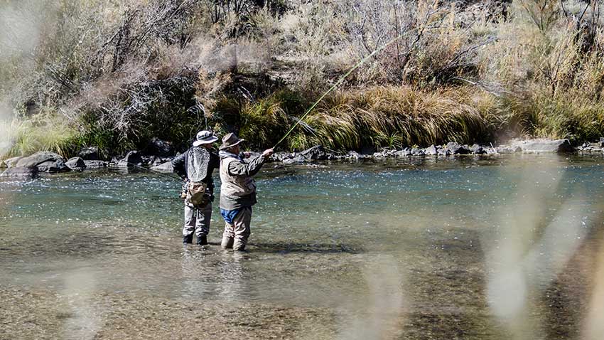 Fly fishing in New Mexico.