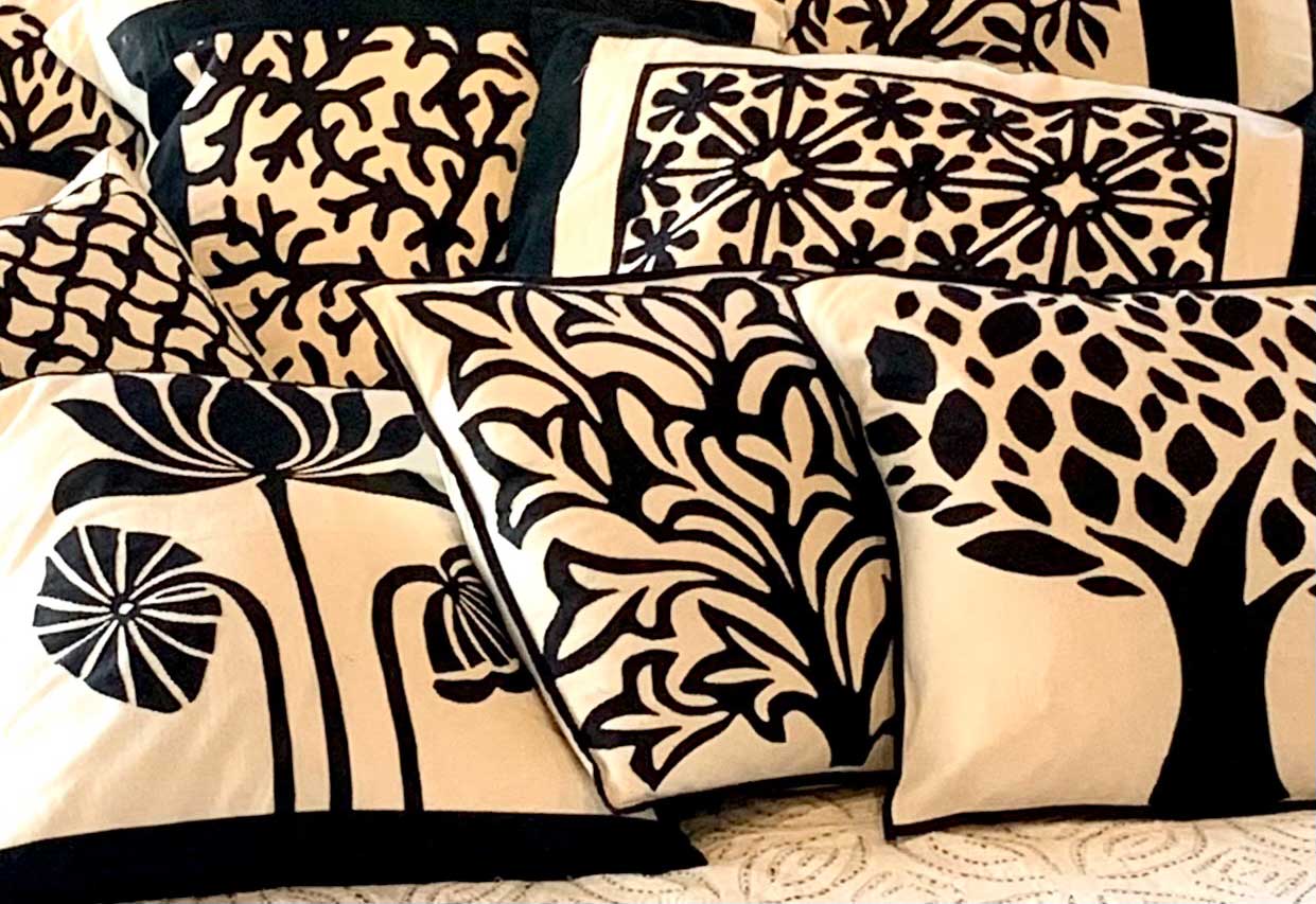 Folk art pillows