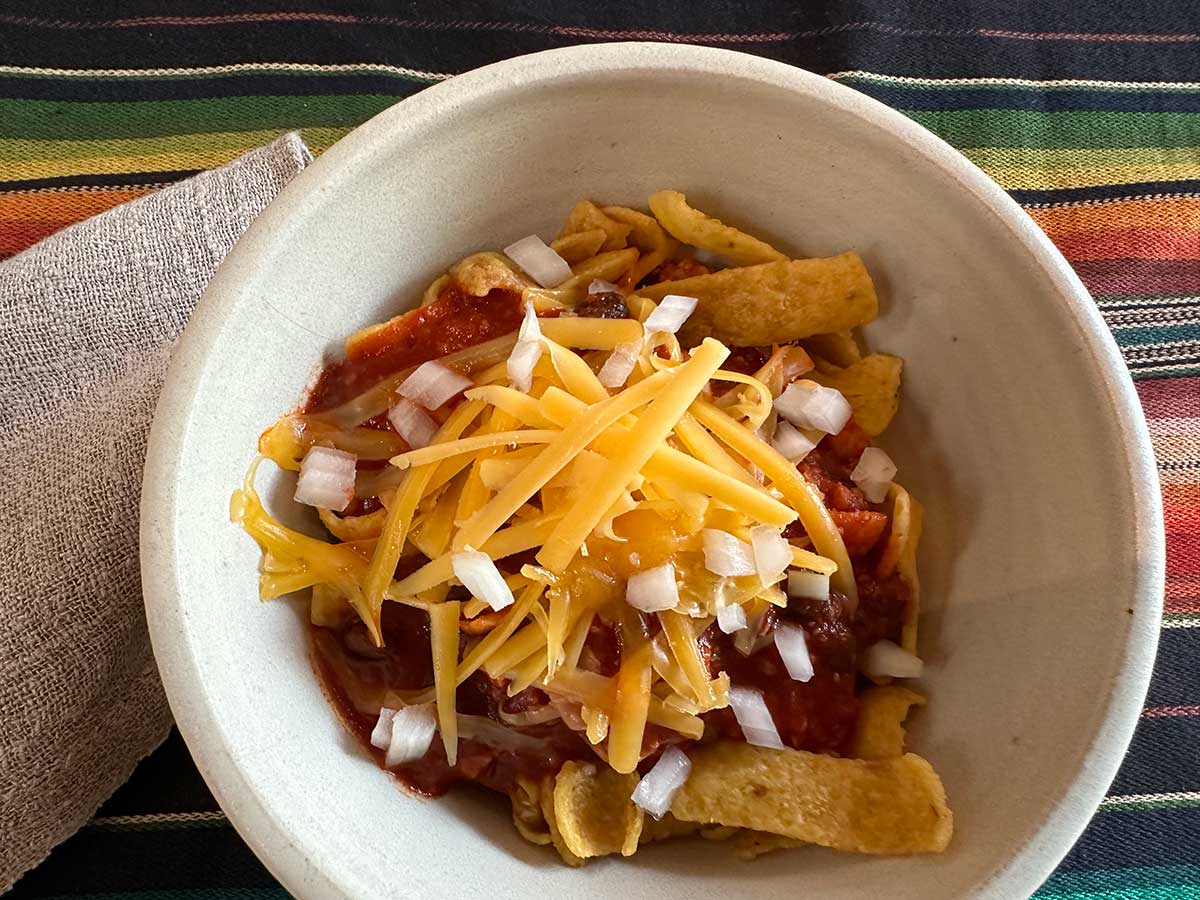 Frito Pie in a bowl