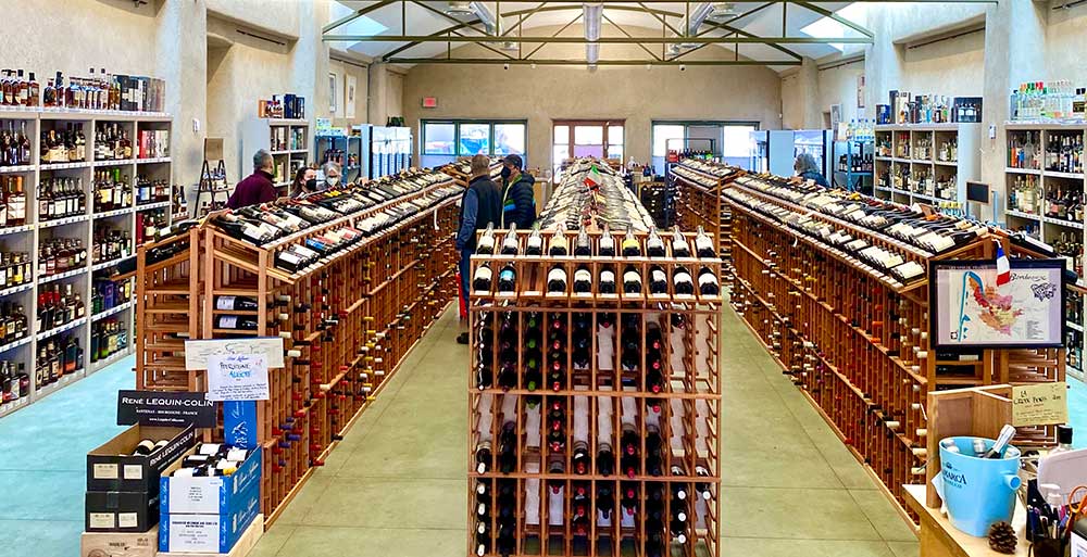 Interior of Susan's Fine Wine & Spirits in Santa Fe, New Mexico