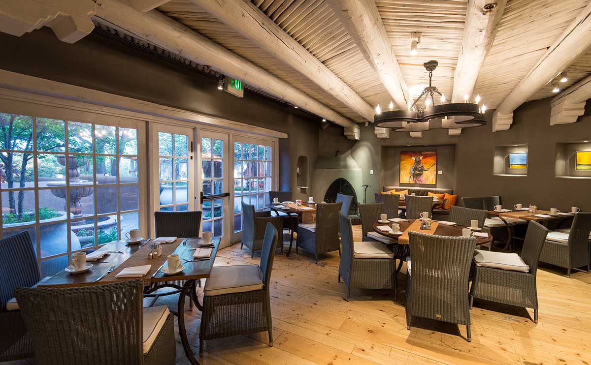 Interior of Luminaria in Santa Fe.