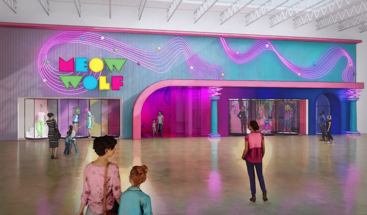 Artist's rendering of Meow Wolf Texas installation