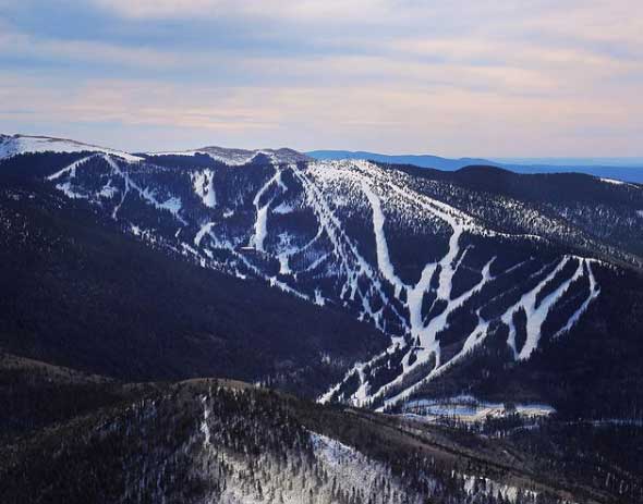 This aerial view taken from the northwest shows most of Ski Santa Fe in all its glory. Photo courtesy Ski SF.