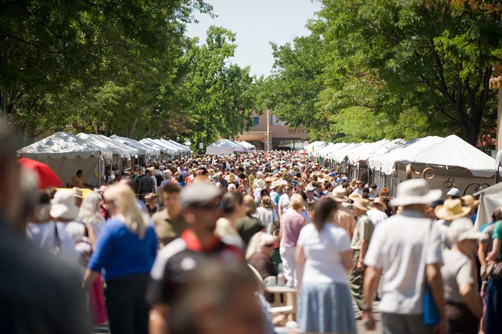 Overview of Indian Market, which brings together hundreds of Native American artists.