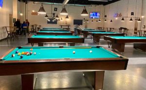 Pool tables at The Alley.