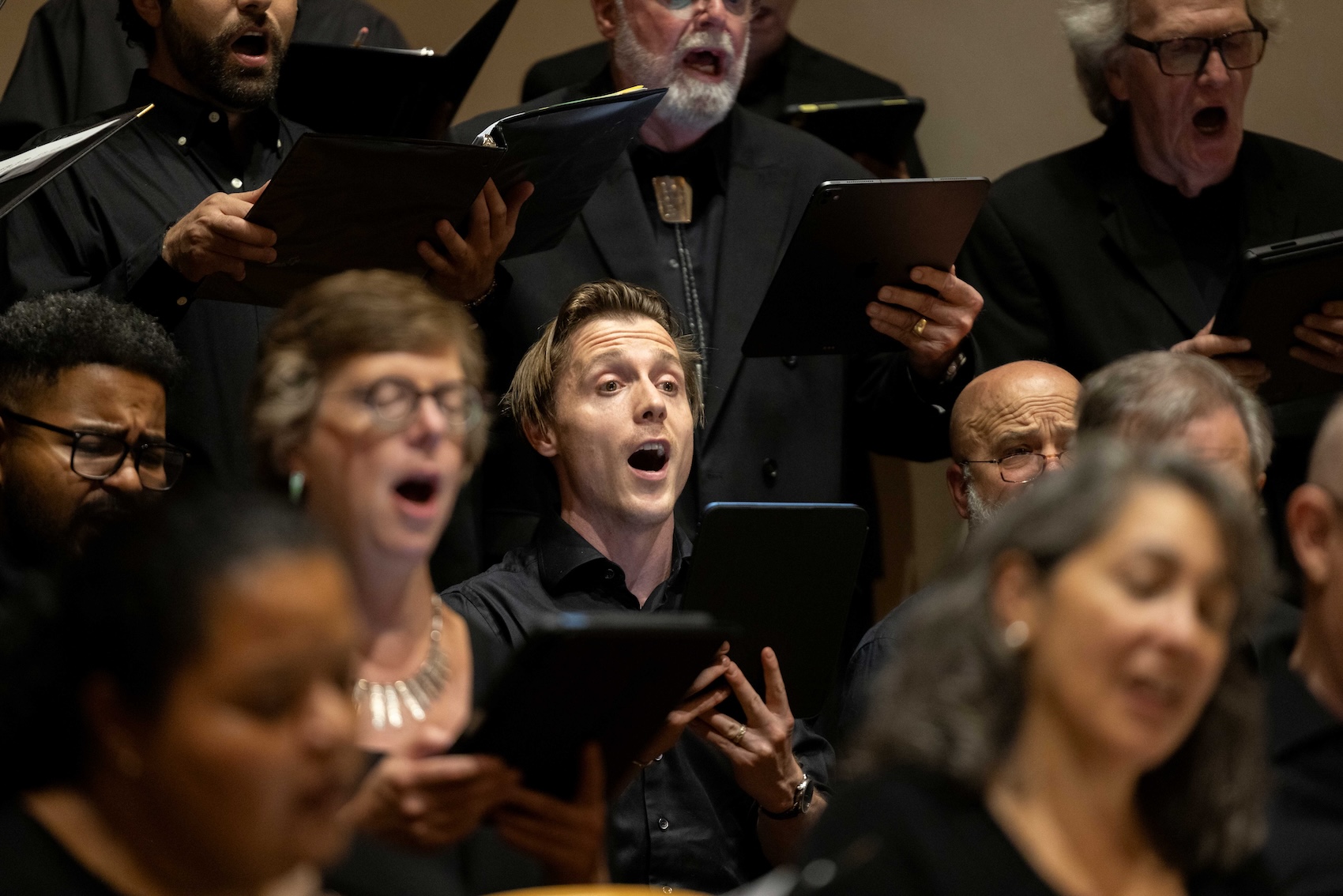 Singers in the Sangre de Cristo Chorale Santa Fe.