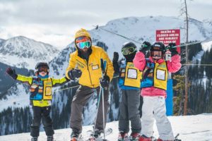 Young skiers at Taos Ski Valley.