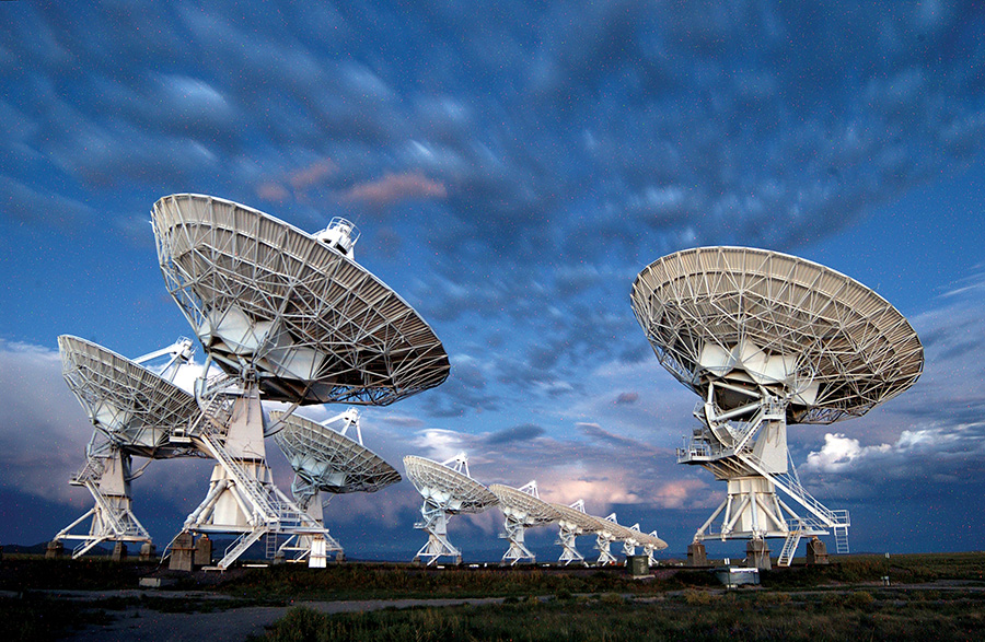 Very Large Array (VLA) at dusk.
