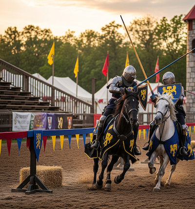 Jousting at a Rennaisance Faire.