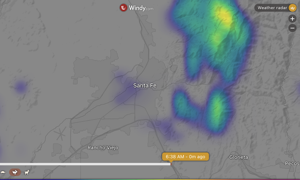 Santa Fe weather radar still.